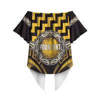 Aotearoa Ngati Porou Personalised Off Shoulder Wrap Waist Top Maori Iwi Poutama Puhoro Tattoo LT14 - Polynesian Pride