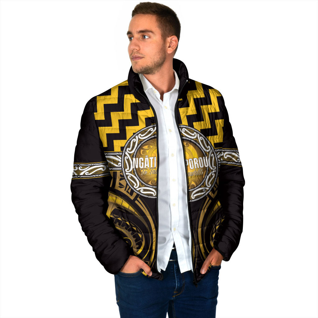 Aotearoa Ngati Porou Personalised Padded Jacket Maori Iwi Poutama Puhoro Tattoo LT14 - Polynesian Pride