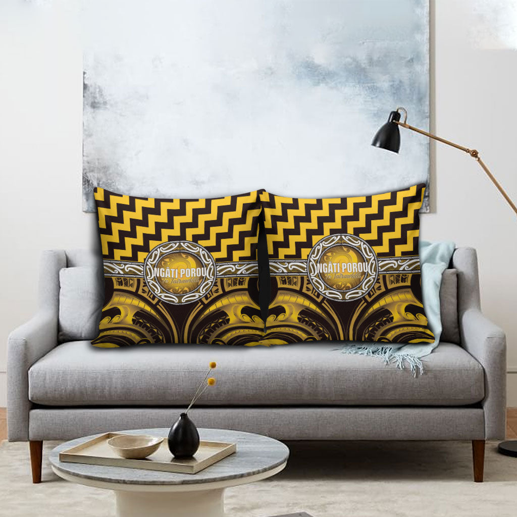 Aotearoa Ngati Porou Pillow Cover Maori Iwi Poutama Puhoro Tattoo LT14 - Polynesian Pride