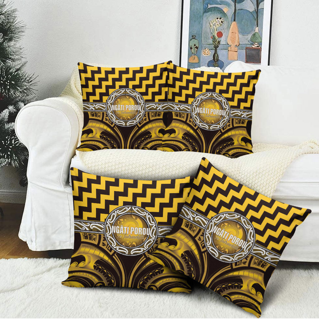Aotearoa Ngati Porou Pillow Cover Maori Iwi Poutama Puhoro Tattoo LT14 - Polynesian Pride