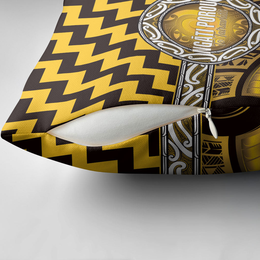 Aotearoa Ngati Porou Pillow Cover Maori Iwi Poutama Puhoro Tattoo LT14 - Polynesian Pride