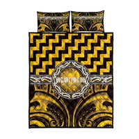Aotearoa Ngati Porou Quilt Bed Set Maori Iwi Poutama Puhoro Tattoo LT14 - Polynesian Pride