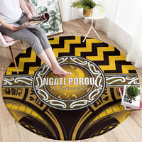 Aotearoa Ngati Porou Round Carpet Maori Iwi Poutama Puhoro Tattoo LT14 - Polynesian Pride