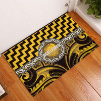 Aotearoa Ngati Porou Rubber Doormat Maori Iwi Poutama Puhoro Tattoo LT14 - Polynesian Pride