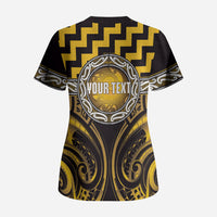 Aotearoa Ngati Porou Personalised Scrub Top Maori Iwi Poutama Puhoro Tattoo LT14 - Polynesian Pride