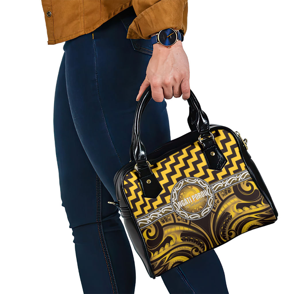 Aotearoa Ngati Porou Shoulder Handbag Maori Iwi Poutama Puhoro Tattoo LT14 - Polynesian Pride
