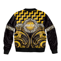 Aotearoa Ngati Porou Personalised Sleeve Zip Bomber Jacket Maori Iwi Poutama Puhoro Tattoo LT14 - Polynesian Pride