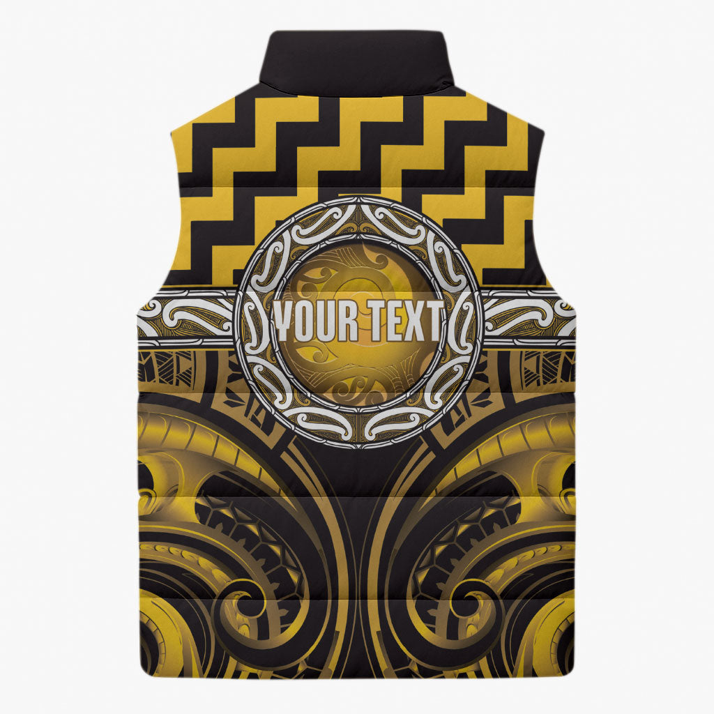 Aotearoa Ngati Porou Personalised Sleeveless Puffer Jacket Maori Iwi Poutama Puhoro Tattoo LT14 - Polynesian Pride