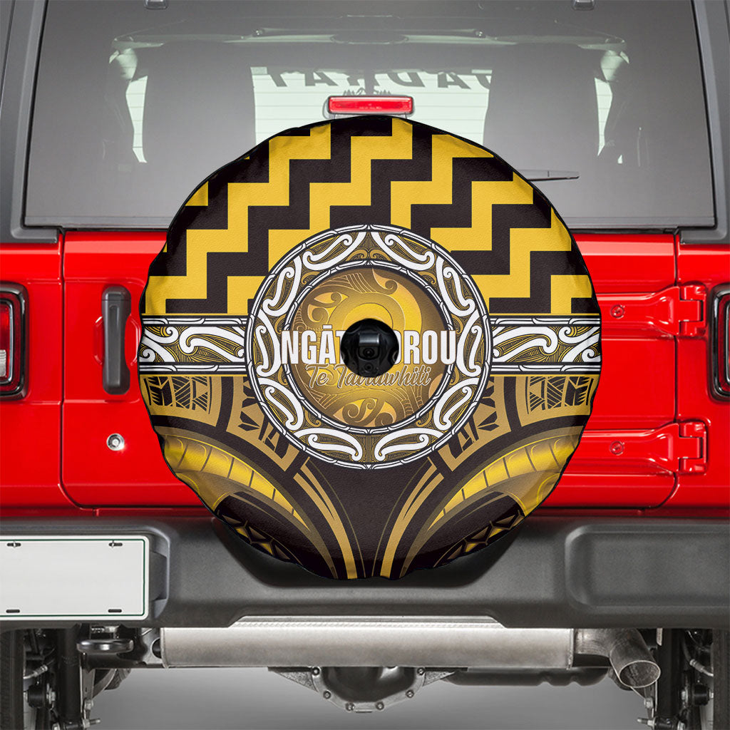 Aotearoa Ngati Porou Spare Tire Cover Maori Iwi Poutama Puhoro Tattoo LT14 - Polynesian Pride
