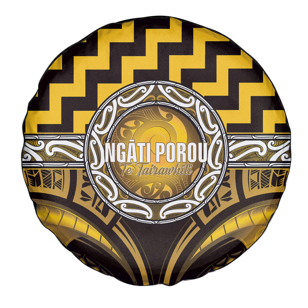 Aotearoa Ngati Porou Spare Tire Cover Maori Iwi Poutama Puhoro Tattoo LT14 - Polynesian Pride