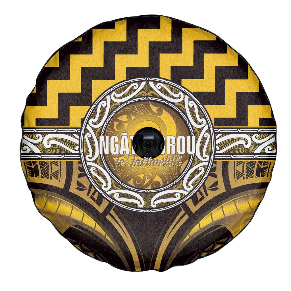 Aotearoa Ngati Porou Spare Tire Cover Maori Iwi Poutama Puhoro Tattoo LT14 - Polynesian Pride