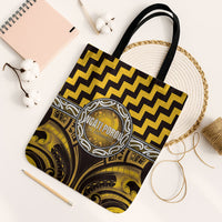 Aotearoa Ngati Porou Tote Bag Maori Iwi Poutama Puhoro Tattoo LT14 Black Strap One Size Yellow - Polynesian Pride