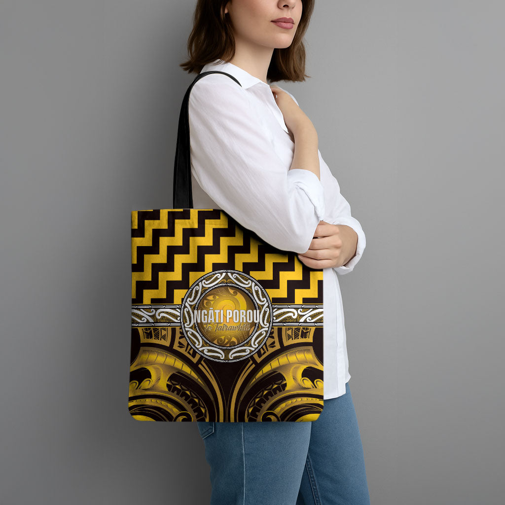 Aotearoa Ngati Porou Tote Bag Maori Iwi Poutama Puhoro Tattoo LT14 - Polynesian Pride