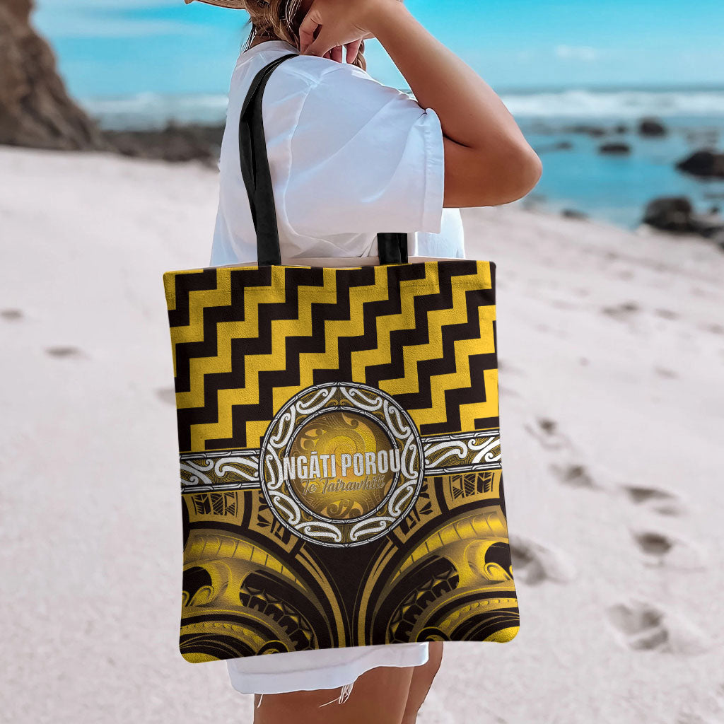 Aotearoa Ngati Porou Tote Bag Maori Iwi Poutama Puhoro Tattoo LT14 - Polynesian Pride