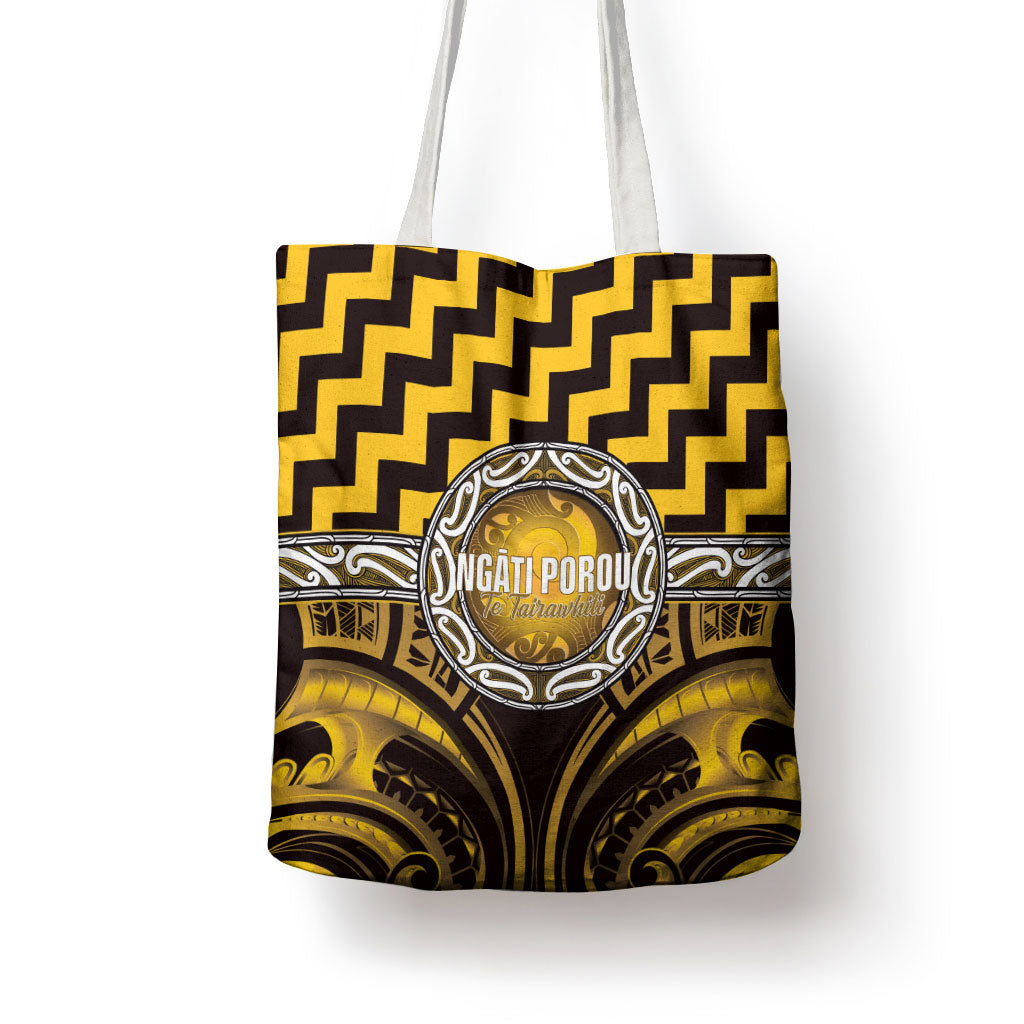 Aotearoa Ngati Porou Tote Bag Maori Iwi Poutama Puhoro Tattoo LT14 - Polynesian Pride
