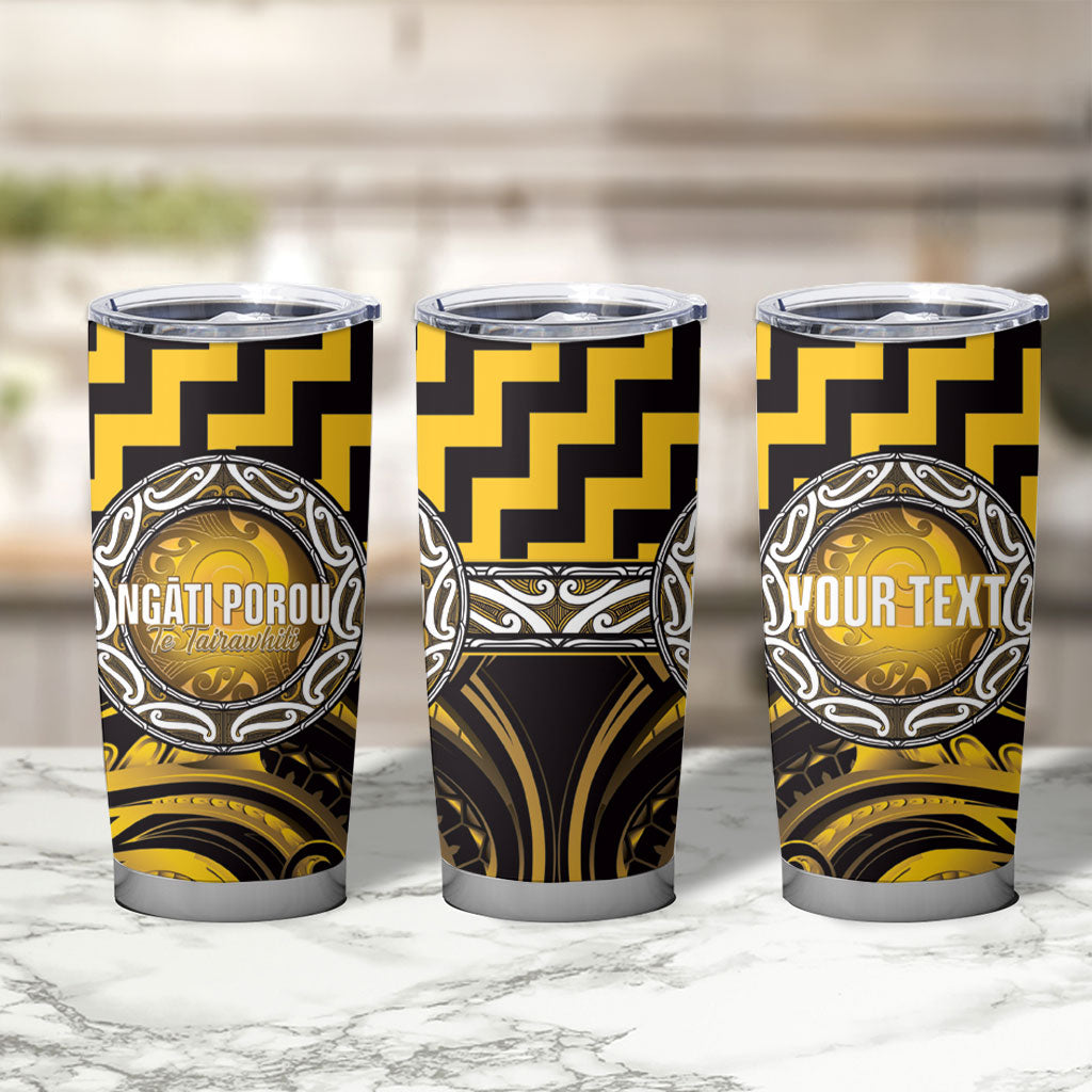 Aotearoa Ngati Porou Personalised Tumbler Cup Maori Iwi Poutama Puhoro Tattoo LT14 - Polynesian Pride