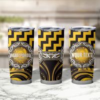 Aotearoa Ngati Porou Personalised Tumbler Cup Maori Iwi Poutama Puhoro Tattoo LT14 - Polynesian Pride