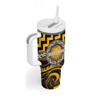 Aotearoa Ngati Porou Personalised Tumbler With Handle Maori Iwi Poutama Puhoro Tattoo LT14 - Polynesian Pride