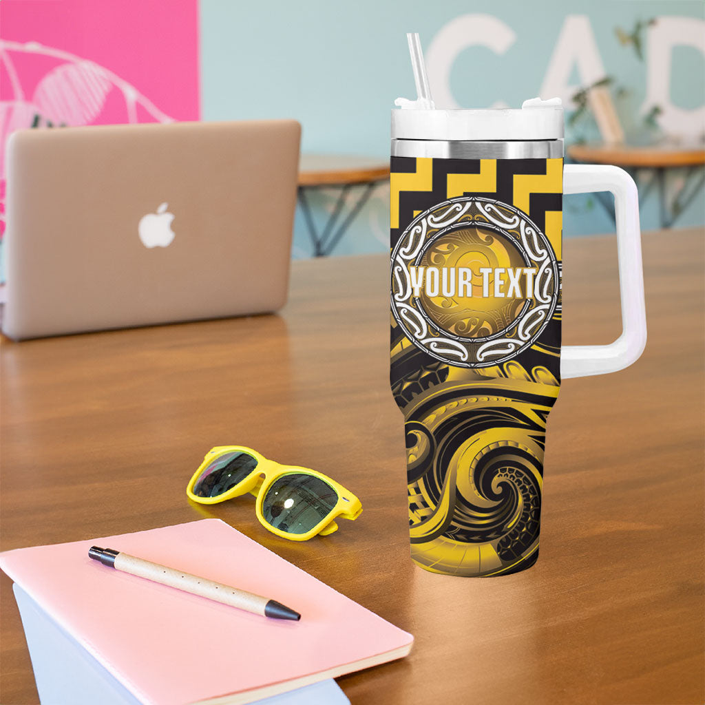 Aotearoa Ngati Porou Personalised Tumbler With Handle Maori Iwi Poutama Puhoro Tattoo LT14 - Polynesian Pride