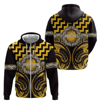 Aotearoa Ngati Porou Personalised Zip Hoodie Maori Iwi Poutama Puhoro Tattoo LT14 - Polynesian Pride