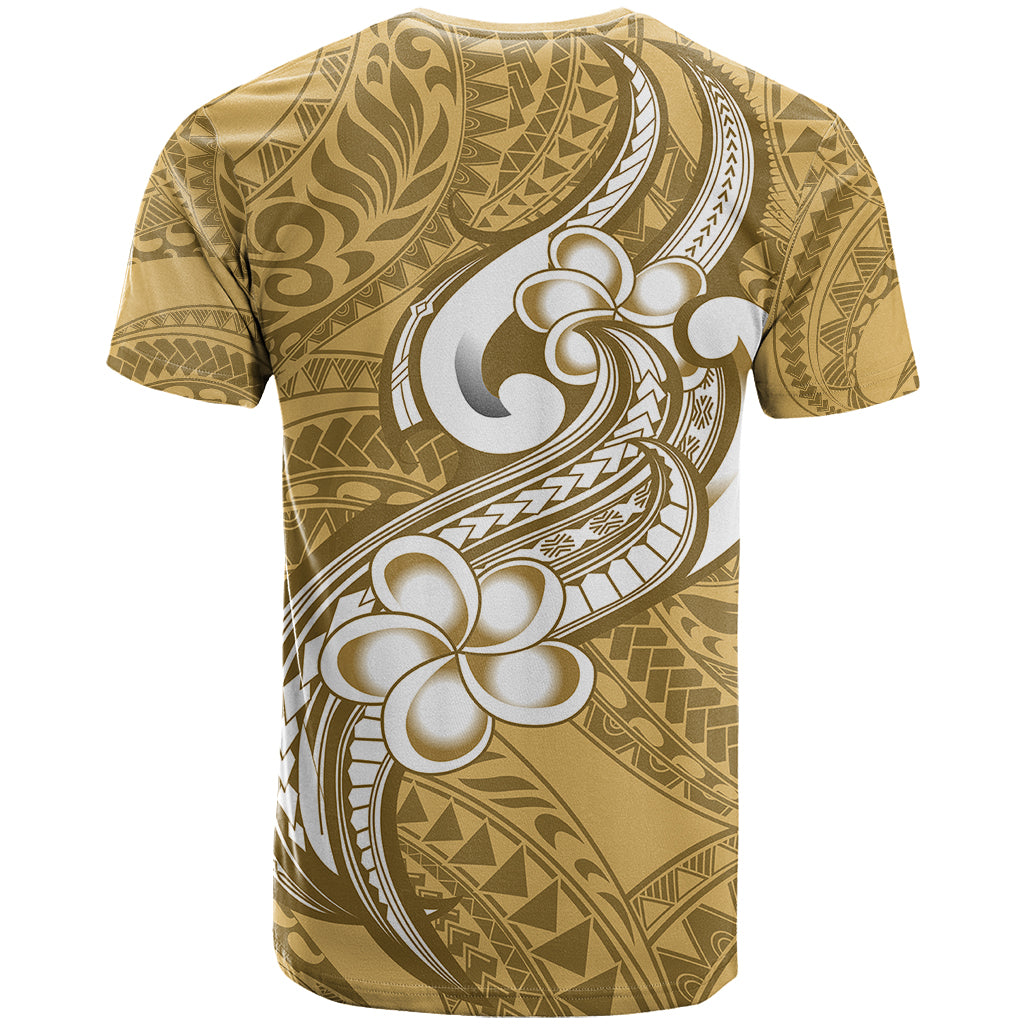 Polynesia T Shirt Plumeria With Tribal Pattern Yellow Pastel Vibes LT14 - Polynesian Pride