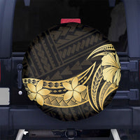 Gold Black Polynesia Hibiscus Plumeria Tattoo Spare Tire Cover LT14 No hole Black - Polynesian Pride