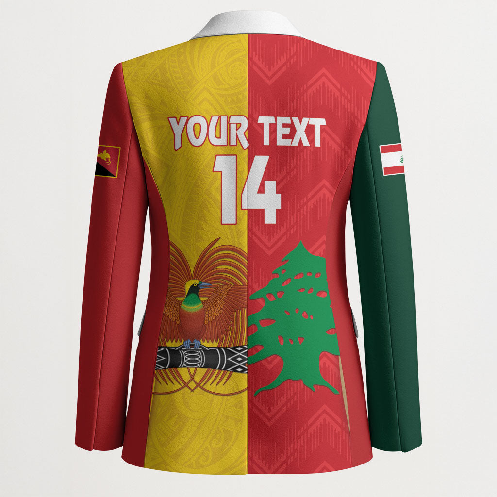 Custom Rugby Papua New Guinea and Lebanon Blazer PNG Kumuls Cedars Together LT14 - Polynesian Pride