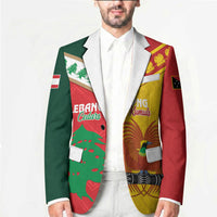 Custom Rugby Papua New Guinea and Lebanon Blazer PNG Kumuls Cedars Together LT14 - Polynesian Pride
