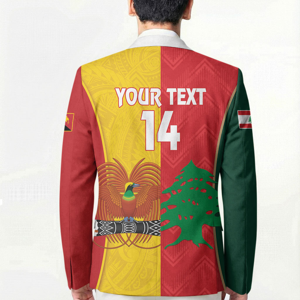 Custom Rugby Papua New Guinea and Lebanon Blazer PNG Kumuls Cedars Together LT14 - Polynesian Pride