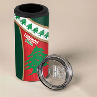 Rugby Papua New Guinea and Lebanon 4 in 1 Can Cooler Tumbler PNG Kumuls Cedars Together LT14 - Polynesian Pride