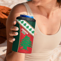Rugby Papua New Guinea and Lebanon 4 in 1 Can Cooler Tumbler PNG Kumuls Cedars Together LT14 - Polynesian Pride