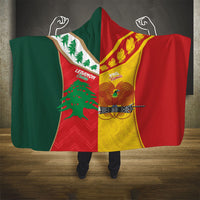 Rugby Papua New Guinea and Lebanon Hooded Blanket PNG Kumuls Cedars Together LT14 - Polynesian Pride