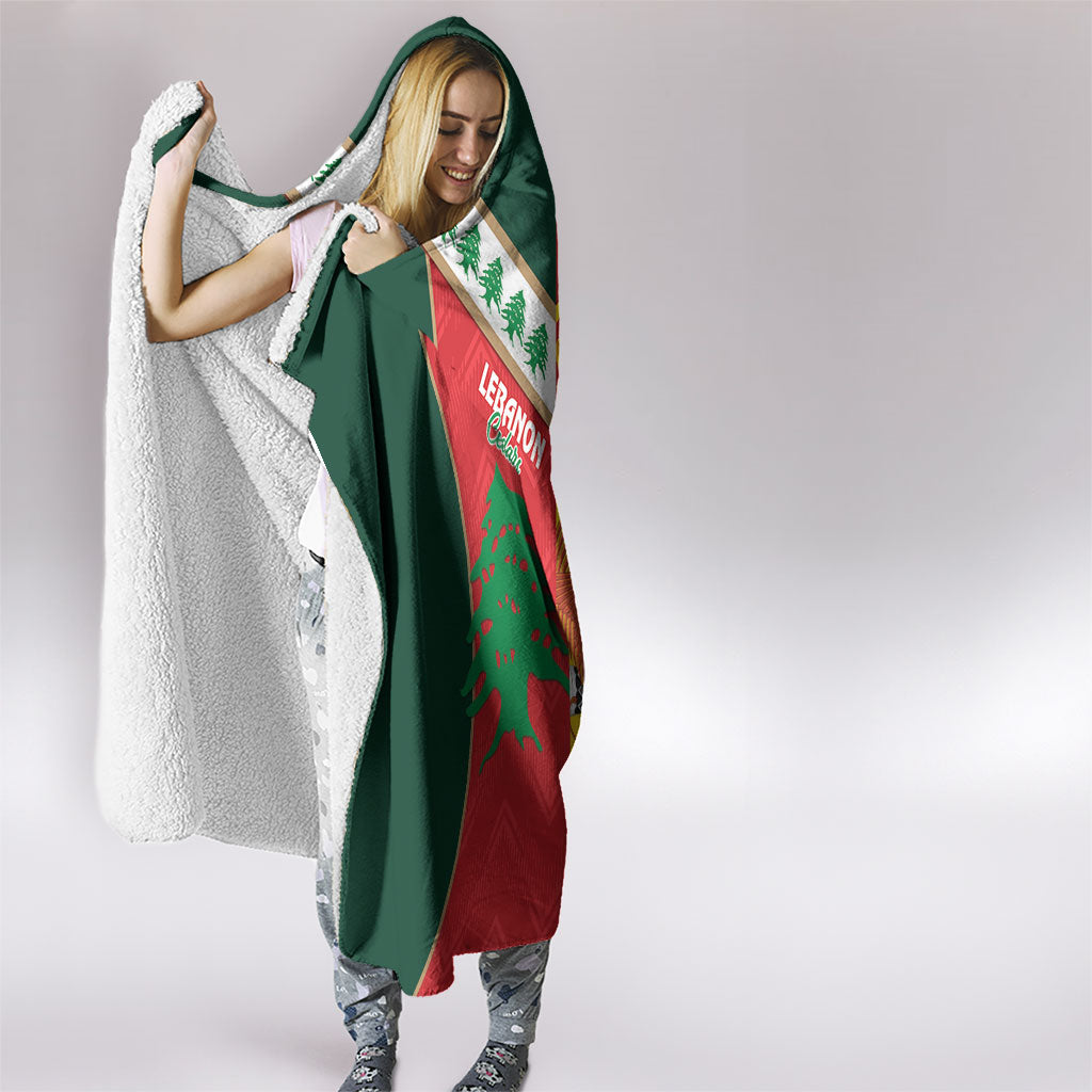 Rugby Papua New Guinea and Lebanon Hooded Blanket PNG Kumuls Cedars Together LT14 - Polynesian Pride