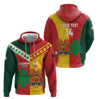 Custom Rugby Papua New Guinea and Lebanon Hoodie PNG Kumuls Cedars Together LT14 - Polynesian Pride