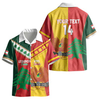 Custom Rugby Papua New Guinea and Lebanon Kid Hawaiian Shirt PNG Kumuls Cedars Together LT14 - Polynesian Pride