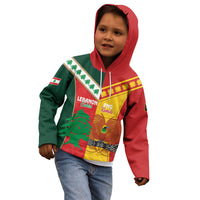 Custom Rugby Papua New Guinea and Lebanon Kid Hoodie PNG Kumuls Cedars Together LT14 - Polynesian Pride