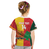 Custom Rugby Papua New Guinea and Lebanon Kid T Shirt PNG Kumuls Cedars Together LT14 - Polynesian Pride