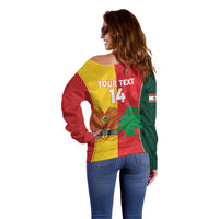 Custom Rugby Papua New Guinea and Lebanon Off Shoulder Sweater PNG Kumuls Cedars Together LT14 - Polynesian Pride