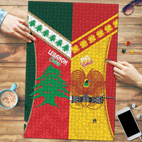 Rugby Papua New Guinea and Lebanon Puzzle PNG Kumuls Cedars Together LT14 Multicolor - Polynesian Pride