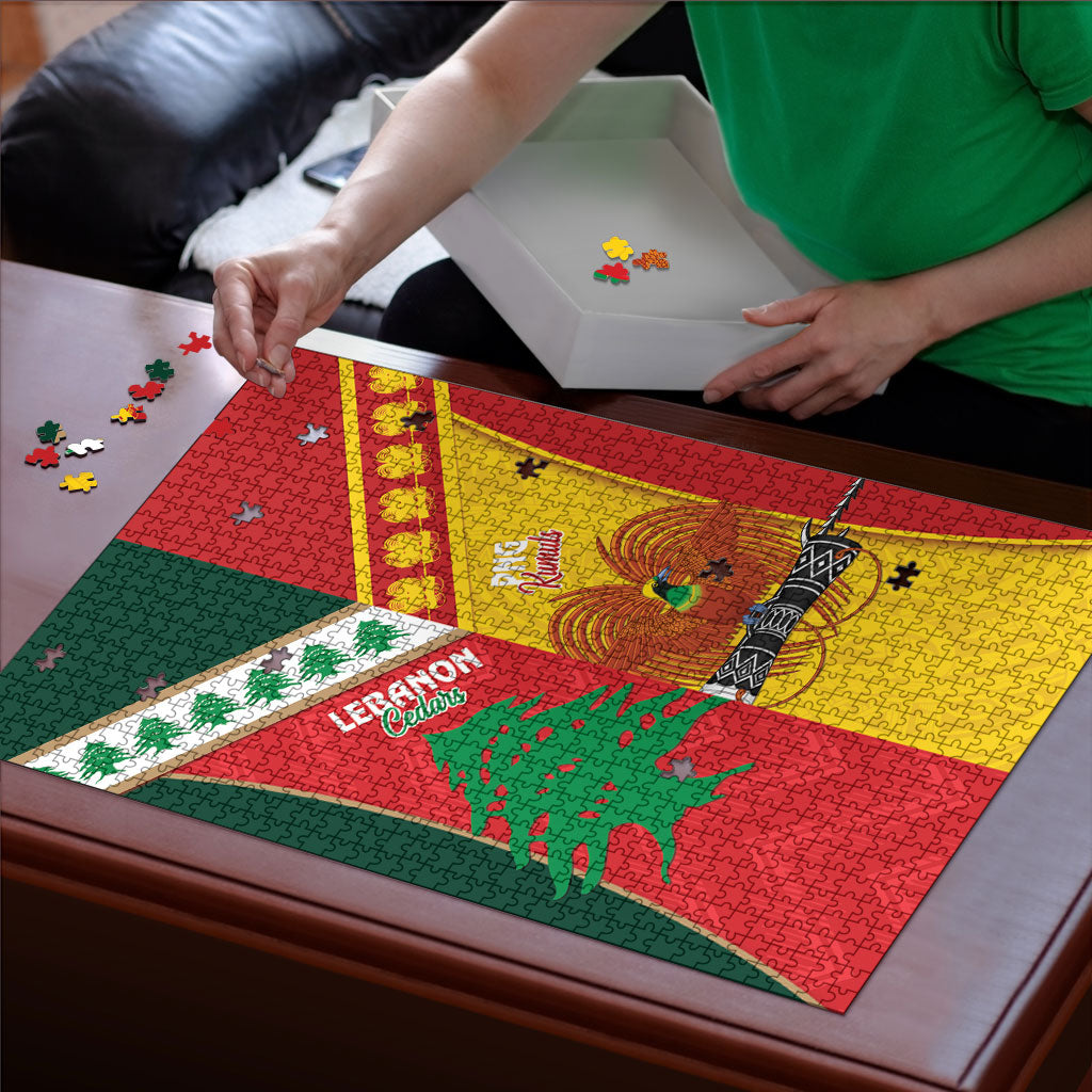 Rugby Papua New Guinea and Lebanon Puzzle PNG Kumuls Cedars Together LT14 - Polynesian Pride