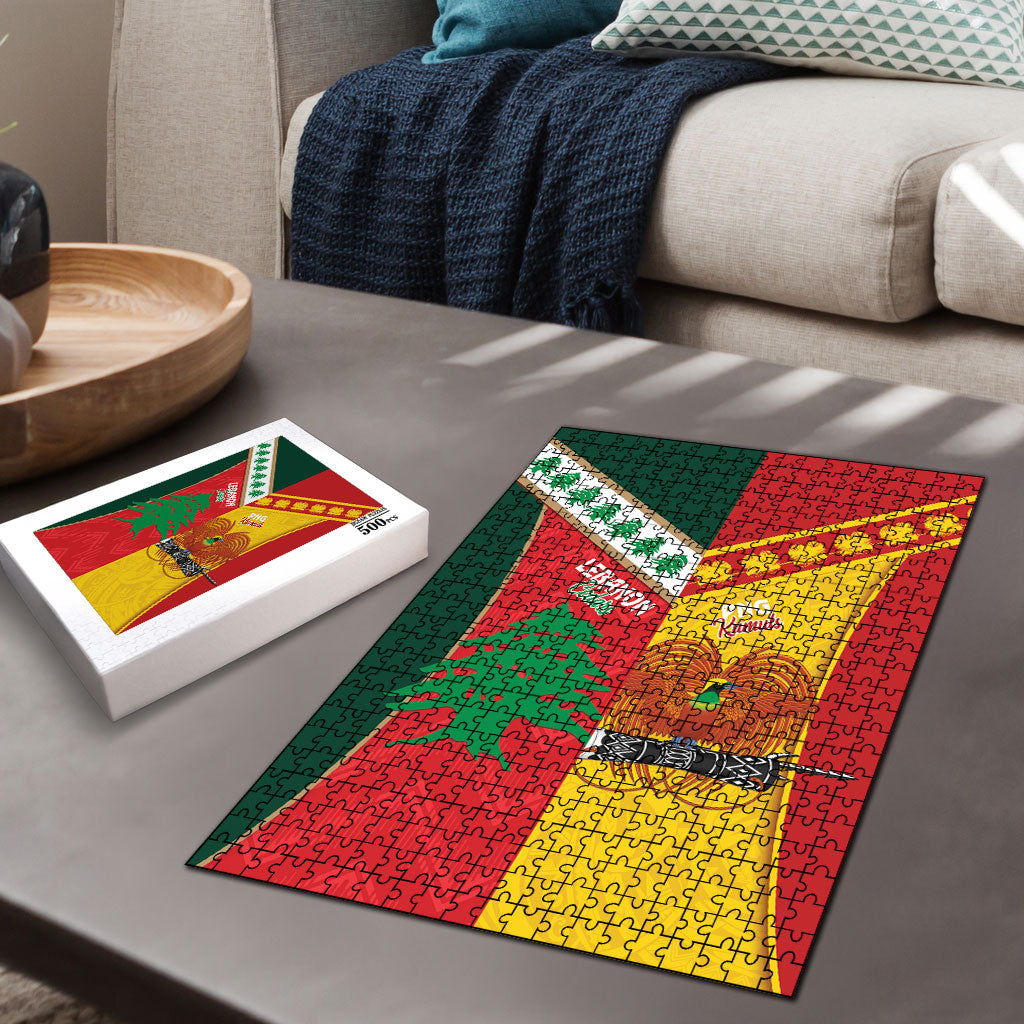 Rugby Papua New Guinea and Lebanon Puzzle PNG Kumuls Cedars Together LT14 - Polynesian Pride