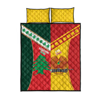 Rugby Papua New Guinea and Lebanon Quilt Bed Set PNG Kumuls Cedars Together LT14 - Polynesian Pride