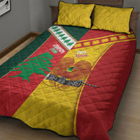 Rugby Papua New Guinea and Lebanon Quilt Bed Set PNG Kumuls Cedars Together LT14 - Polynesian Pride