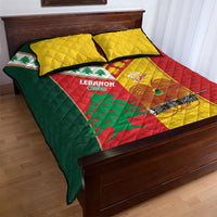 Rugby Papua New Guinea and Lebanon Quilt Bed Set PNG Kumuls Cedars Together LT14 - Polynesian Pride