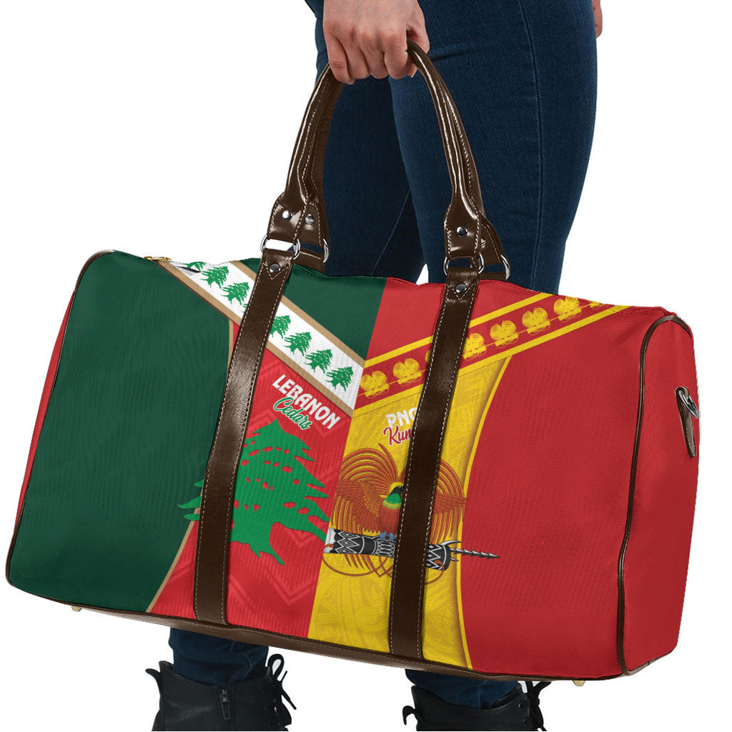 Rugby Papua New Guinea and Lebanon Travel Bag PNG Kumuls Cedars Together LT14 - Polynesian Pride