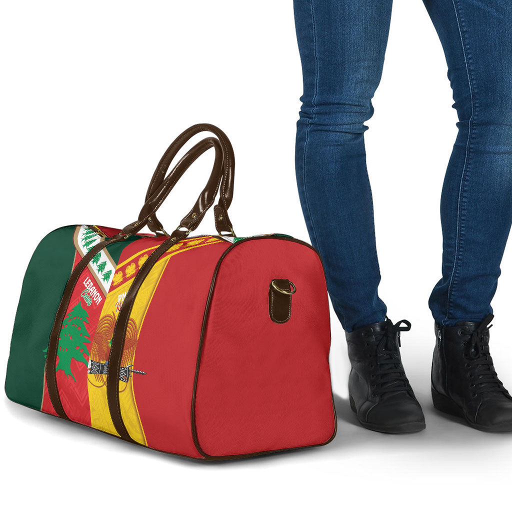 Rugby Papua New Guinea and Lebanon Travel Bag PNG Kumuls Cedars Together LT14 - Polynesian Pride