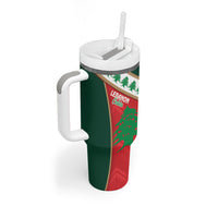 Rugby Papua New Guinea and Lebanon Tumbler With Handle PNG Kumuls Cedars Together LT14 - Polynesian Pride