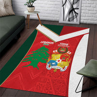 Rugby Tonga and Lebanon Area Rug Mate Maa Tonga Cedars Together LT14 Multicolor - Polynesian Pride