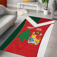 Rugby Tonga and Lebanon Area Rug Mate Maa Tonga Cedars Together LT14 - Polynesian Pride