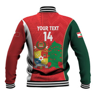 Custom Rugby Tonga and Lebanon Baseball Jacket Mate Maa Tonga Cedars Together LT14 - Polynesian Pride